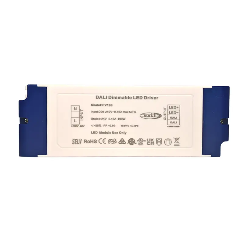 100W Constant Voltage DALI Driver para sa 24V Dimmable