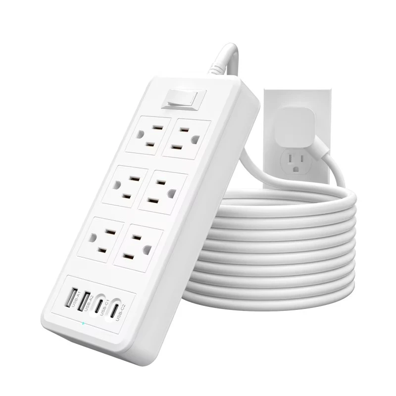6 Outlet 4 USB Ports US Power Strip
