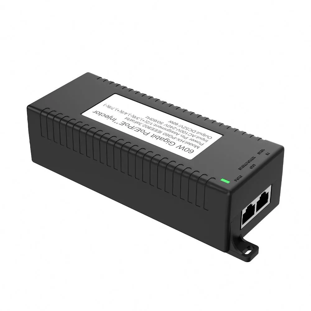 60W desktop POE injector na may IEEE802.3AF/AT/BT
